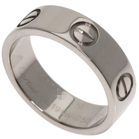 CARTIER 18k White Gold Love Ring #51 - Picture 1 of 7